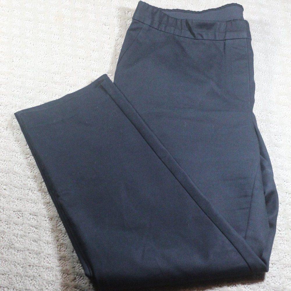 J Jill Size 14 Black High Rise Tapered Leg Stretch Pants